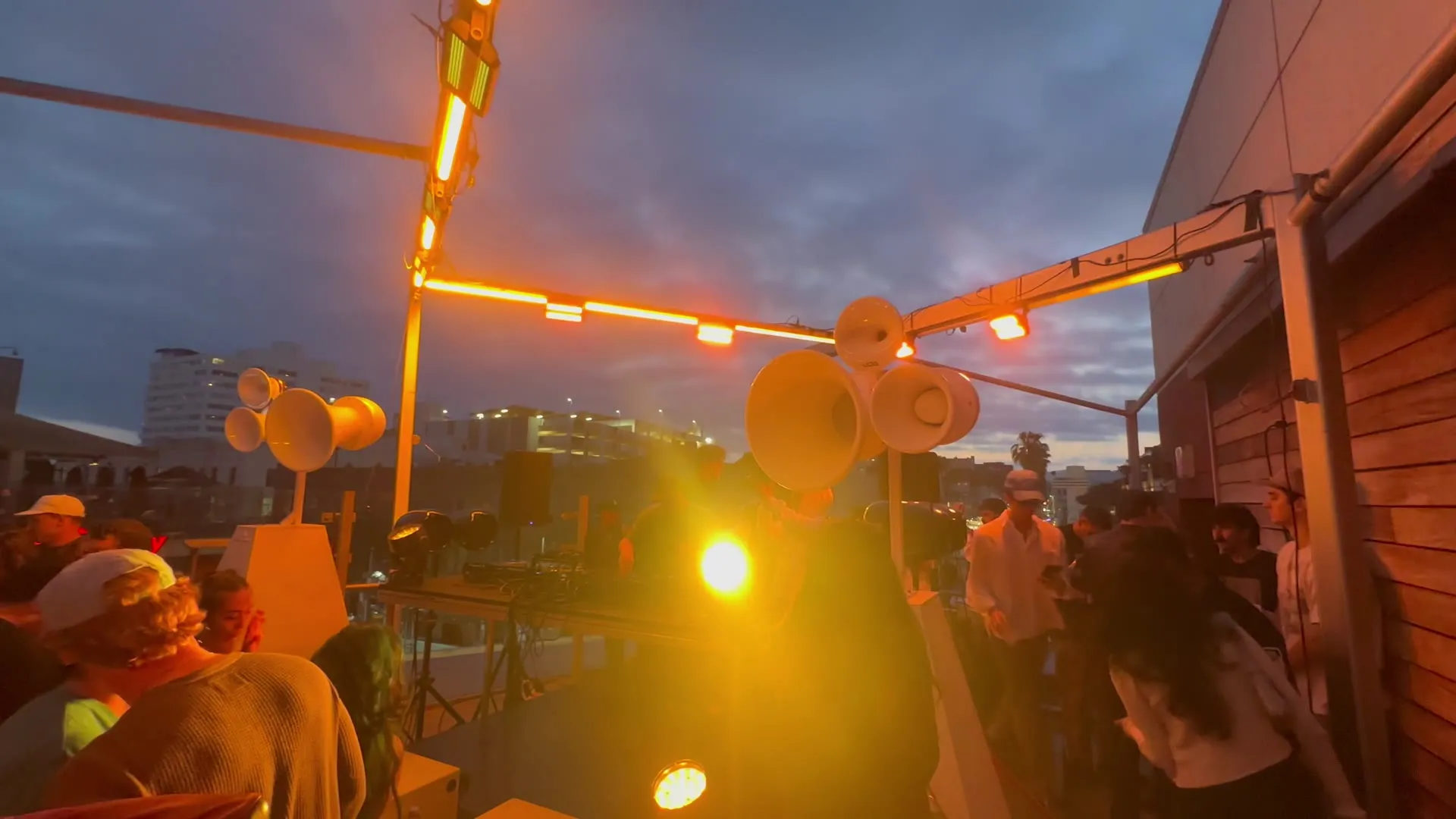 Rooftop at sunset